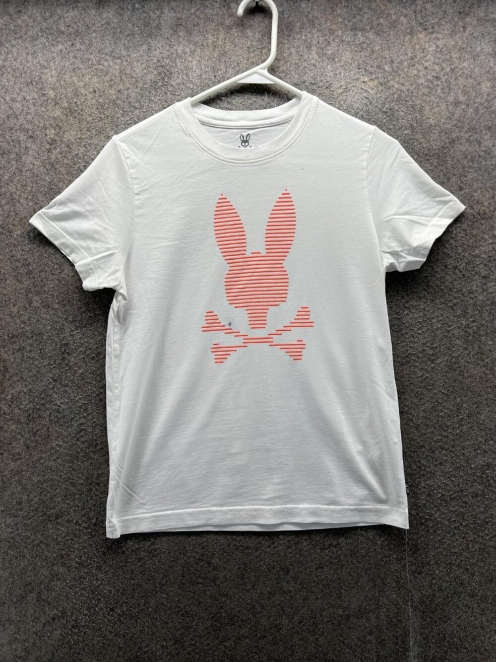 Psycho Bunny Shirt Mens XXS White Skull Bunny Graphic Tee Pima Cotton Tagless 2
